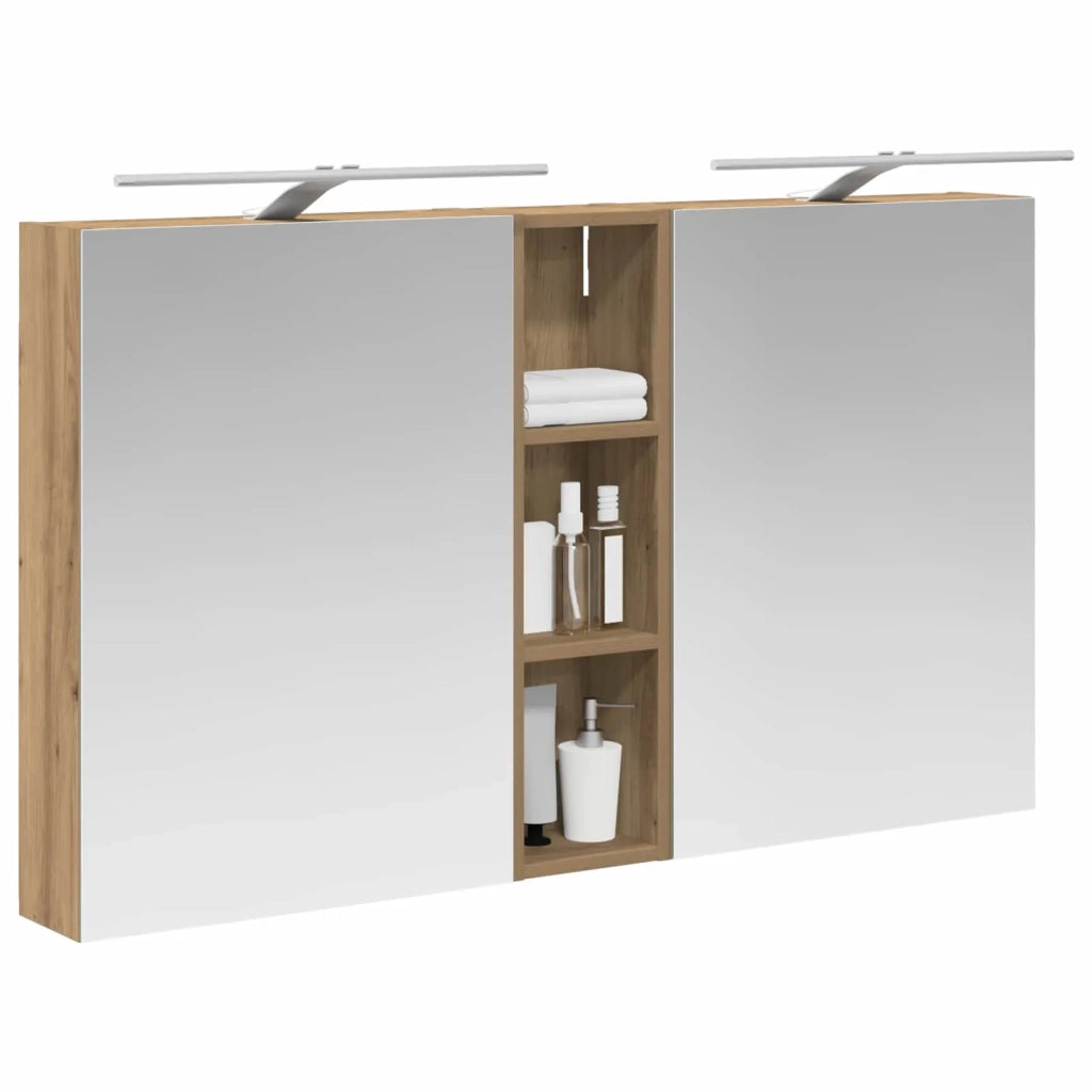 Set di Armadi da Bagno con lo scaffale 3 pcs 120 x 14,5 x 70 cm