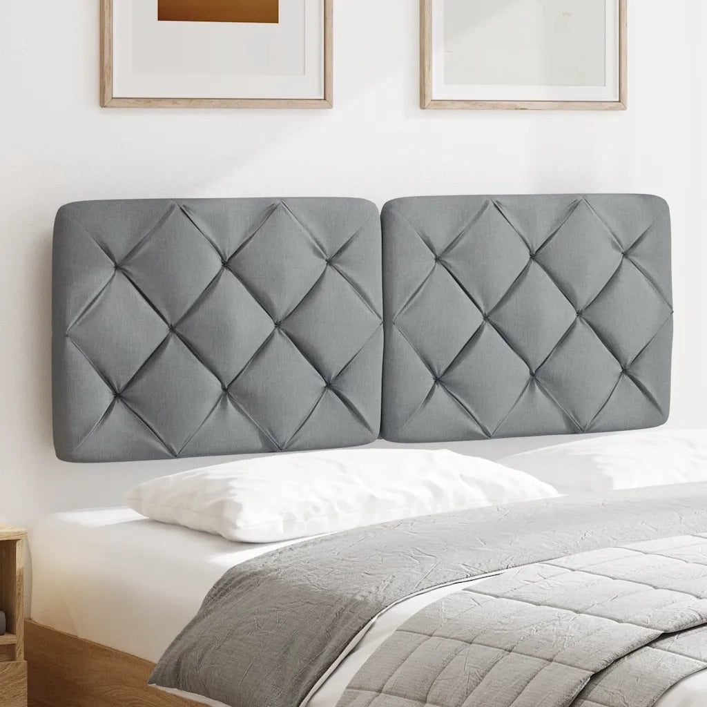 Cuscino Testiera Grigio Chiaro 140 cm in Tessuto CFW9212457