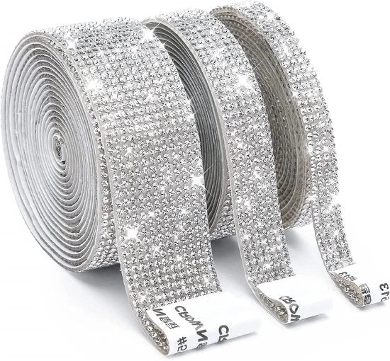 Decorazione DIY con Steccati Autofoliati - Cristalli Strass con Effetto Luccichio - Decorazioni per Matrimoni - 3 Pacchi