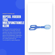 Astuccio multifunzionale per la cura dei rettili - Spazzola con funzione di chiusura del cibo - Funzione di scopa - Aperture di ventilazione - Blu
