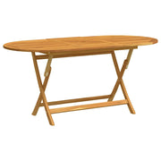 Tavolo da Giardino Pieghevole 160x85x75cm Massello di Eucalipto cod mxl 34322