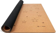 Matto di gioco per bambini e neonati in gomma e corteccia di arbusto, antiscivolo, senza sostanze pericolose e matto anti-allergico di materiali naturali, panno di gioco incluso con borsa portatile, Stars (160 x 110 cm)
