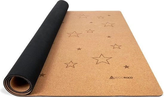 Matto di gioco per bambini e neonati in gomma e corteccia di arbusto, antiscivolo, senza sostanze pericolose e matto anti-allergico di materiali naturali, panno di gioco incluso con borsa portatile, Stars (160 x 110 cm)