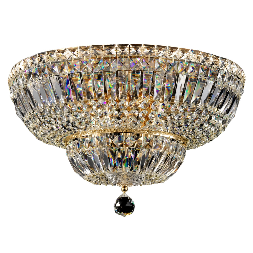 Maytoni Plafoniera contemporanea Basfor 12 luci E14 oro metallo cristalli
