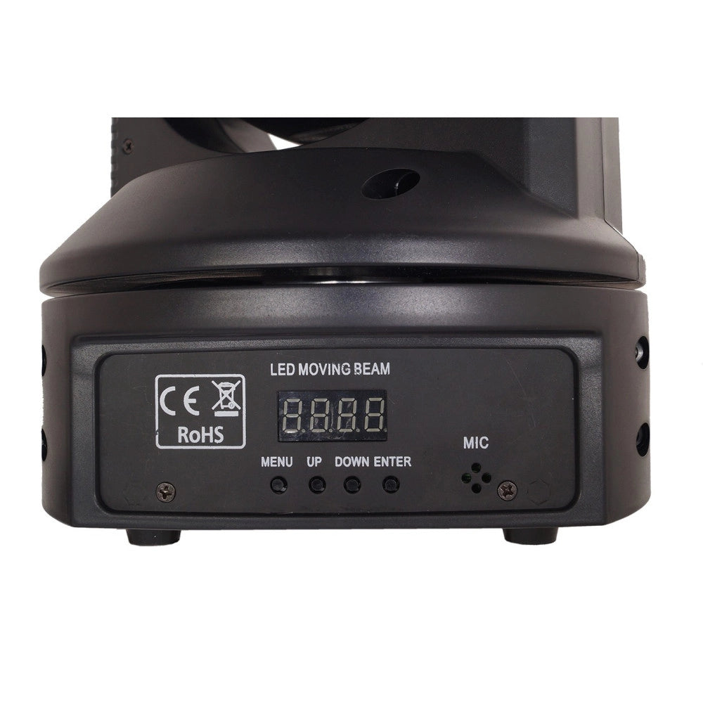 Trade Shop - Faro Faretto Led Rgb Testa Rotante Effetti Disco Dj Luce Flash Strobo Light -