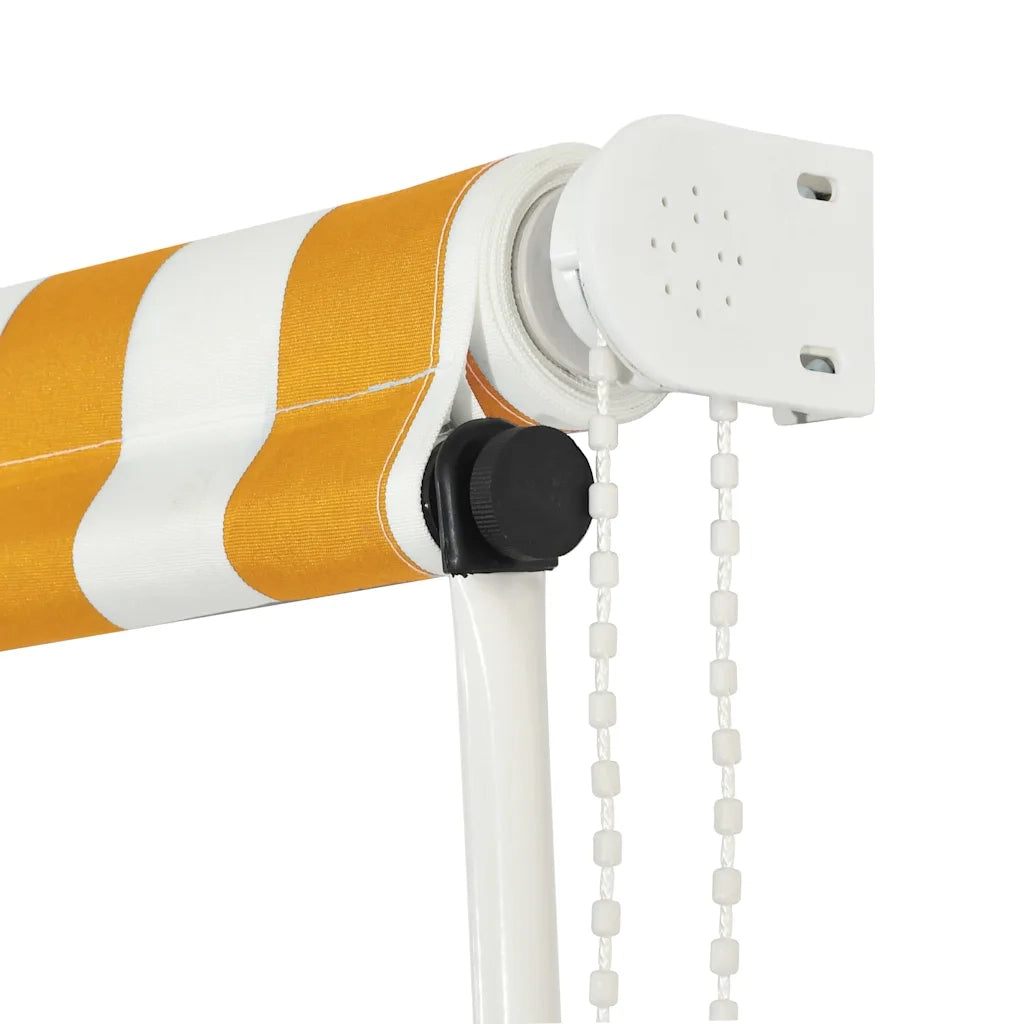 Tenda da Sole Retrattile 200x150 cm Giallo e Bianco 143753