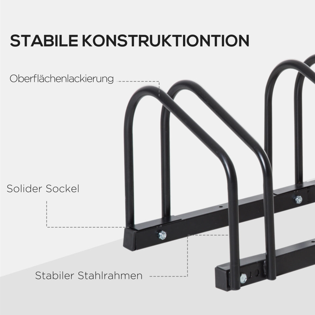 Portabiciclette per 4 Biciclette ¨C zephmum ¨C Acciaio 110x33x27 cm