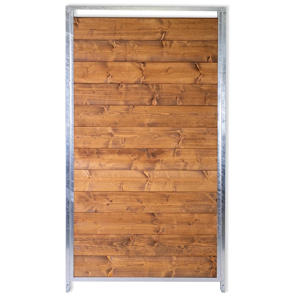 2 box in linea con copertura e retro in legno ciascuno da 3x2 metri con zincatura a caldo