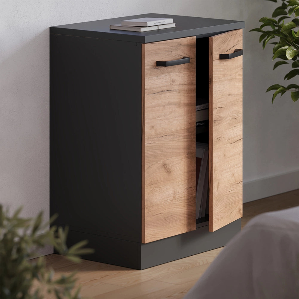 Mobile per mansarda Rion Rovere dorato/Antracite 60 x 83.8 cm senza inclinazione con 2 ante Vicco