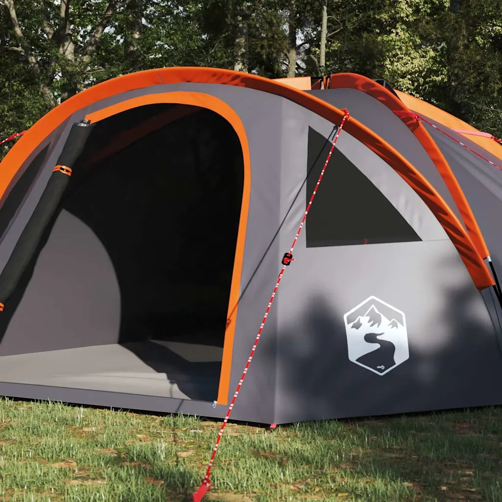 Tenda da campeggio-Tenda per Escursionismo Grigio e arancione 308 x 268 x 130 cm