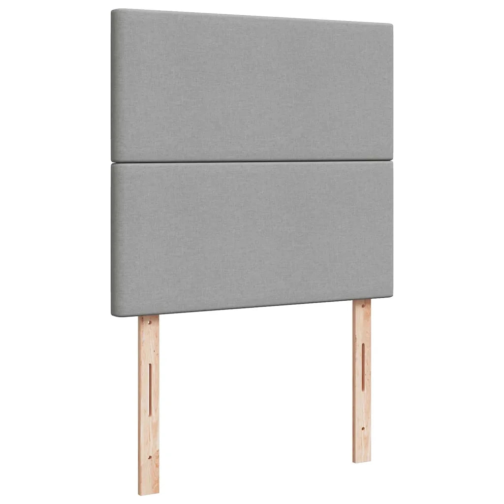 vidaXL Pouf Letto con Materasso e LED Grigio Chiaro 90x200 cm Tessuto