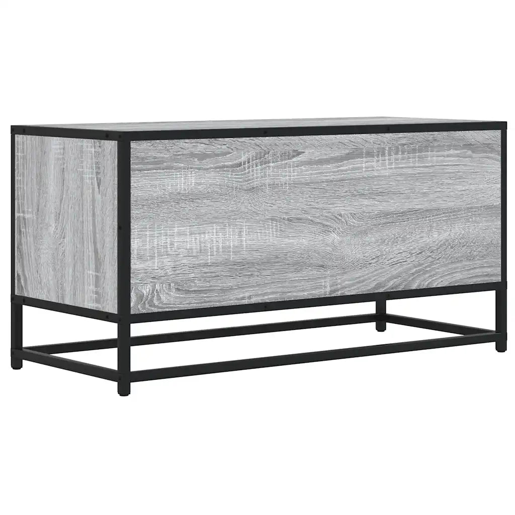 Mobile TV Grigio Sonoma 80x34,5x40 cm Legno Multistrato Metallo 848827
