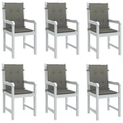 Cuscini Sedia Schiena Bassa 6 pz Grigio MÃ©lange 100x50x4 cm