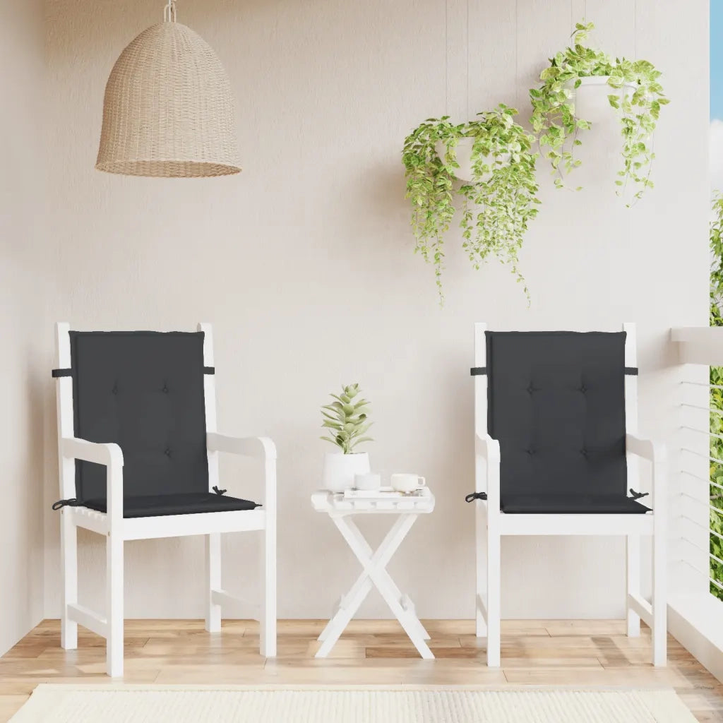 Cuscini per Sedia 2 pz | Cuscini per sedie Neri 100x50x3 cm in Tessuto Oxford