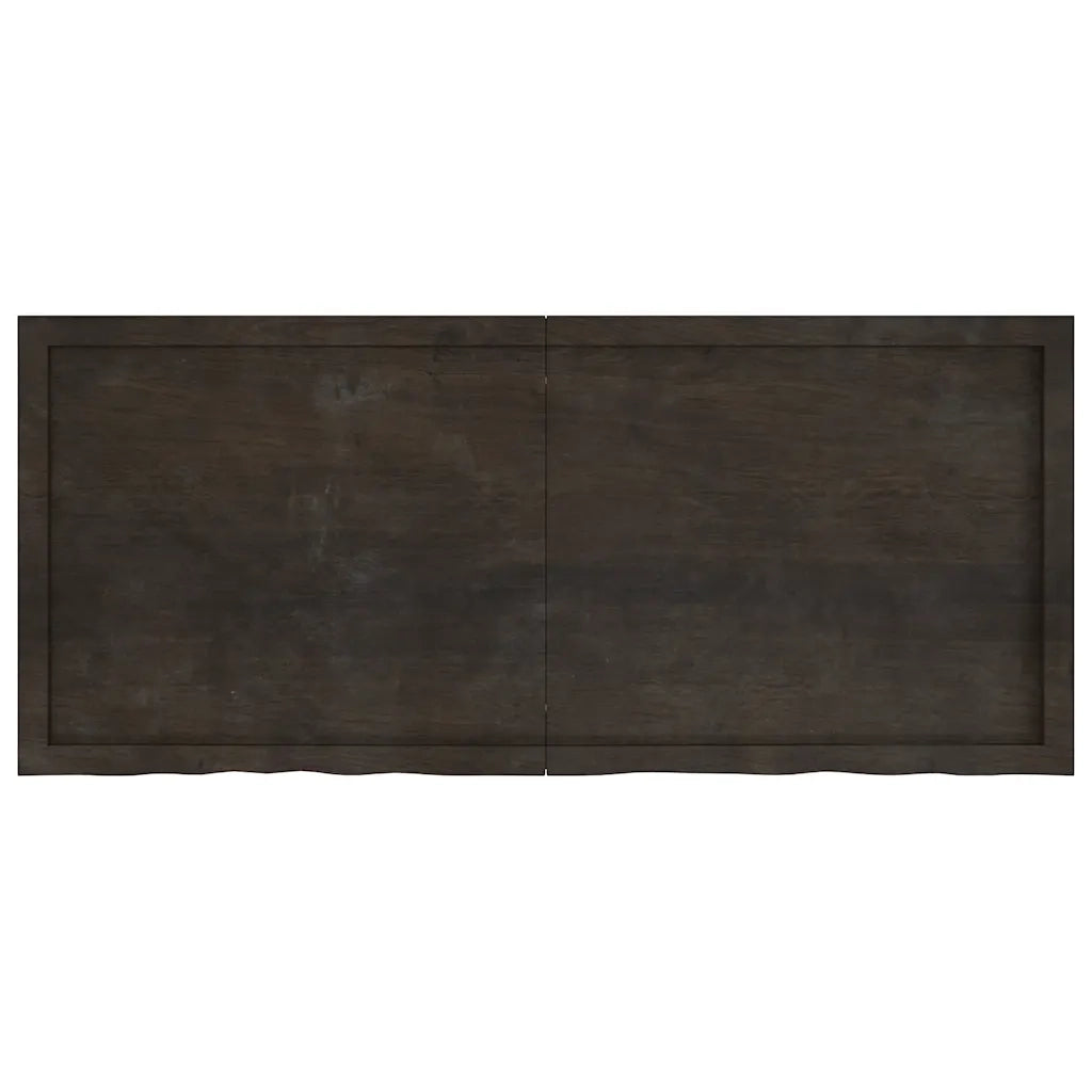 Ripiano Marrone Scuro 140x60x(2-6) cm Massello Rovere Trattato