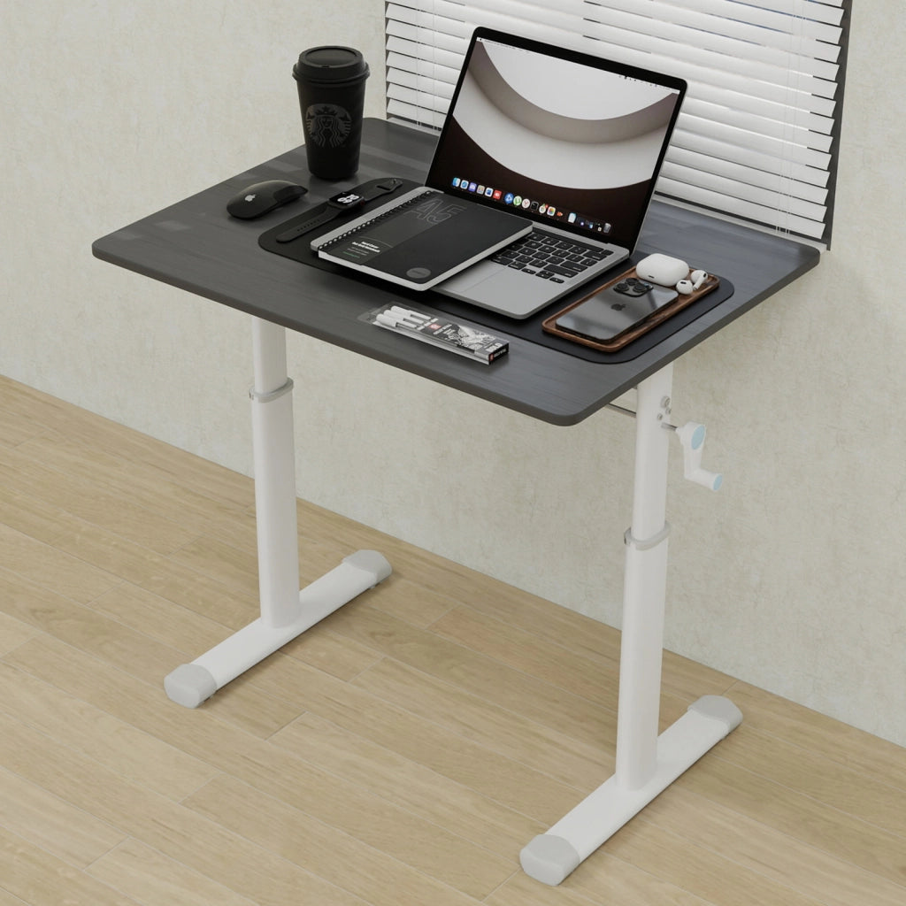 SCRIVANIA Regolabile in Altezza 88 x 66 x 11,5 cm Metallo e Legno Grigio