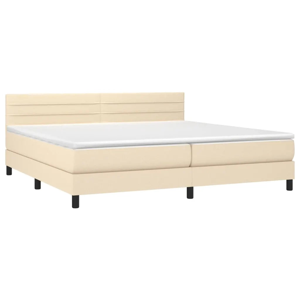 Letto a Molle Materasso e LED bianco 200x200cm in Tessuto cod mxl 61259
