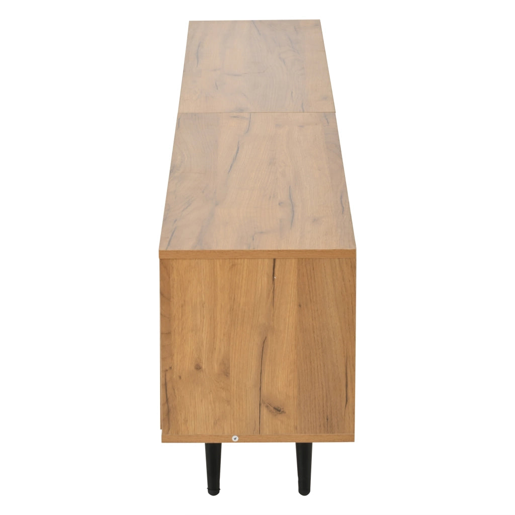 Mobile TV con 3 ante e 3 vani; per soggiorno; in truciolare e vetro temperato; 175×31.5×45 cm
