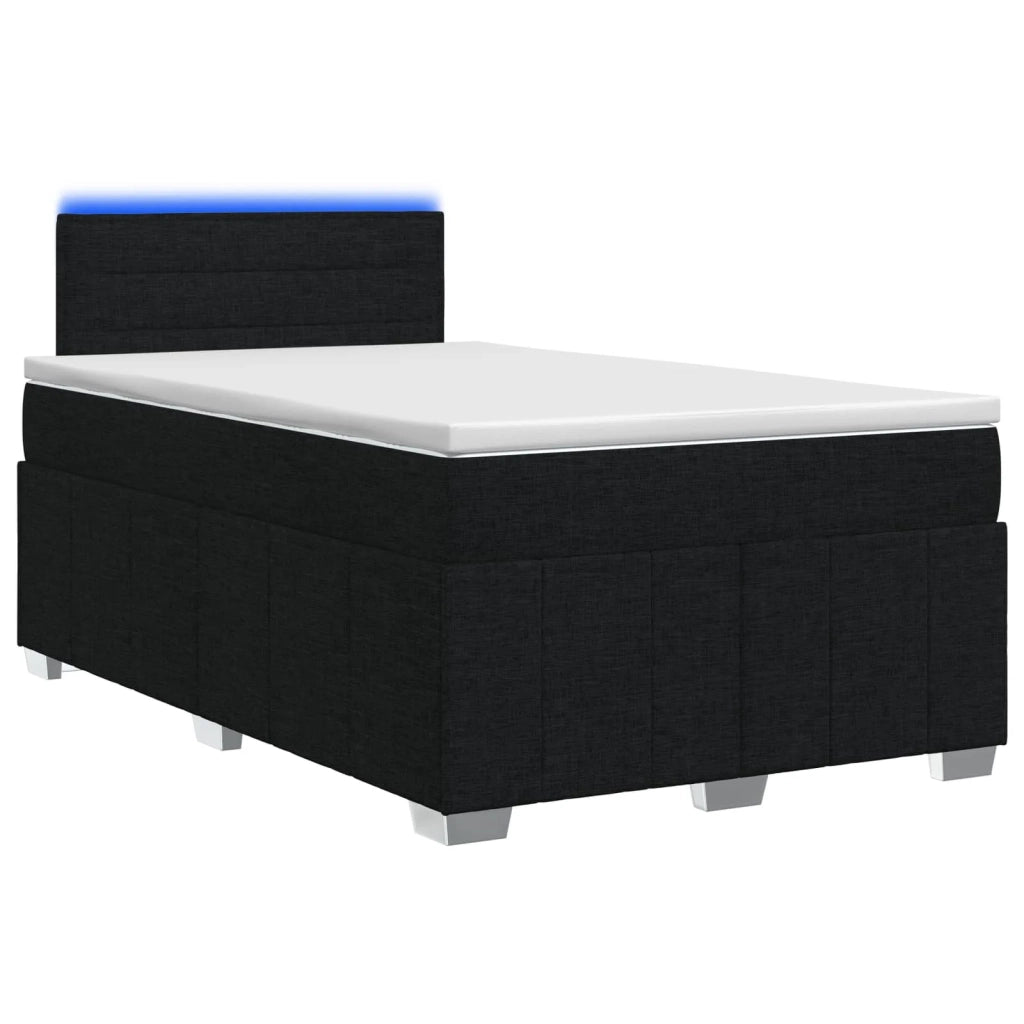 Letto box spring con materasso Nero 120 x 190 cm Tessuto 3452623