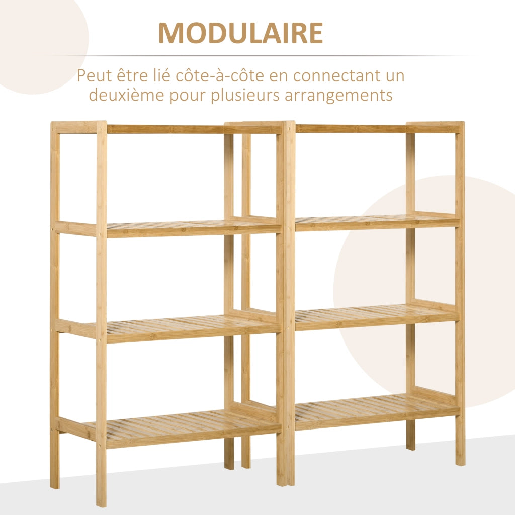 Libreria in bamb¨´ 4 livelli ¨C Zephmum ¨C 62x33x112 cm