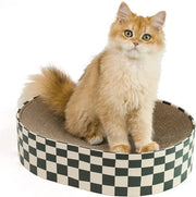 Ovale guscio per gatto - Krabbietta per gatti - Piastra per affilare le unghie dei gatti - Piastra per gatti con forma rotonda - Letti per gatti con rivestimento in pelle - Protezione per mobili - Tappeti per divano - Divani