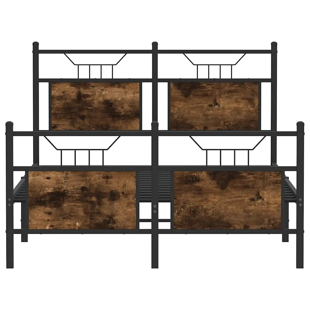 Giroletto senza Materasso-Struttura Letto Rovere Fumo 120x200 cm in Truciolato 792079