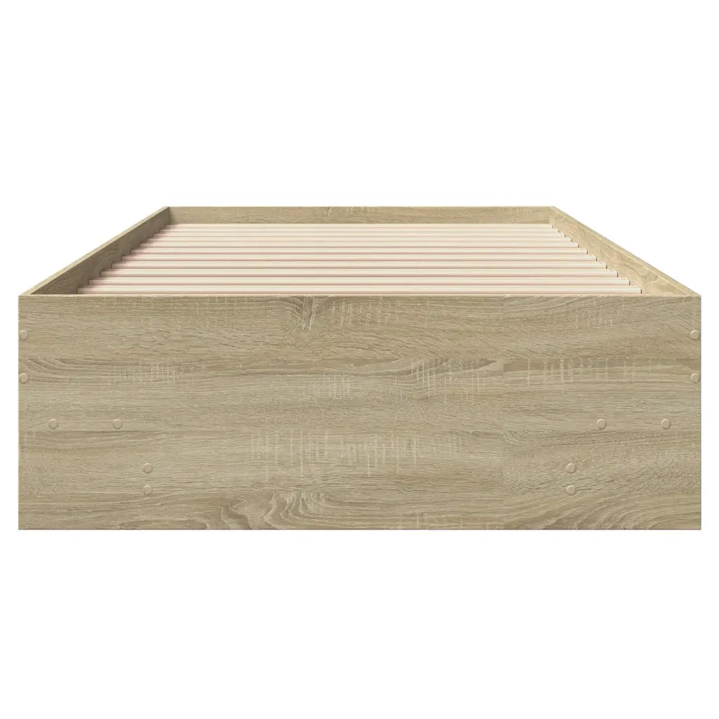 Giroletto senza Materasso-Struttura Letto Rovere Sonoma 90x200 cm in Truciolato 913372