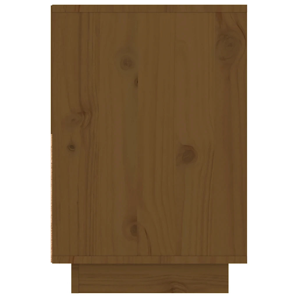 Set di 2 Comodini | Armadio da Notte | Mobiletto da notte Marrone Ambrato 60x34x51 cm in Legno di Pino