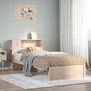 Giroletto con Libreria senza Materasso-Struttura Letto con contenitore 75x190 cm in Legno Pino 562442