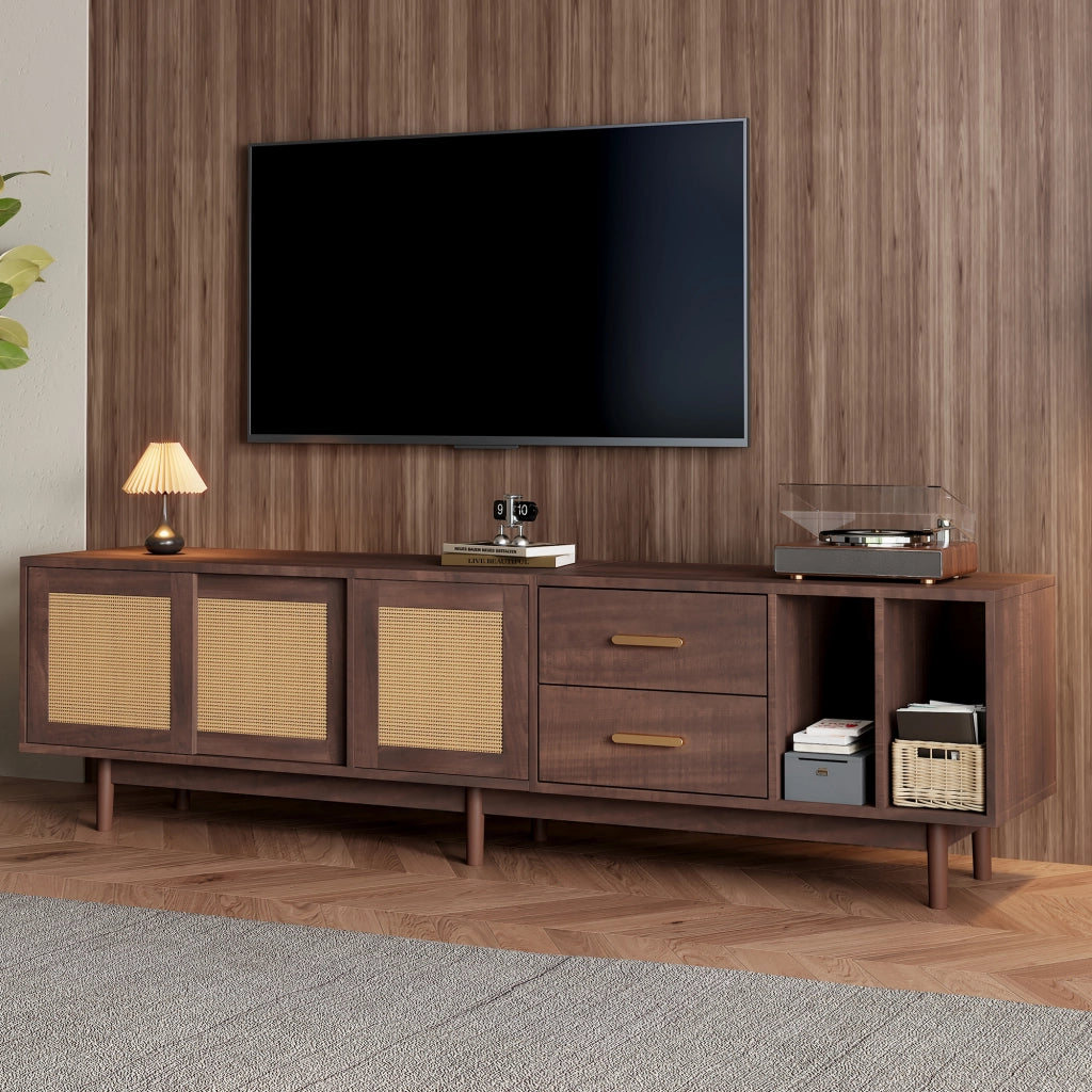 Mobile TV da 190 cm marrone in MDF