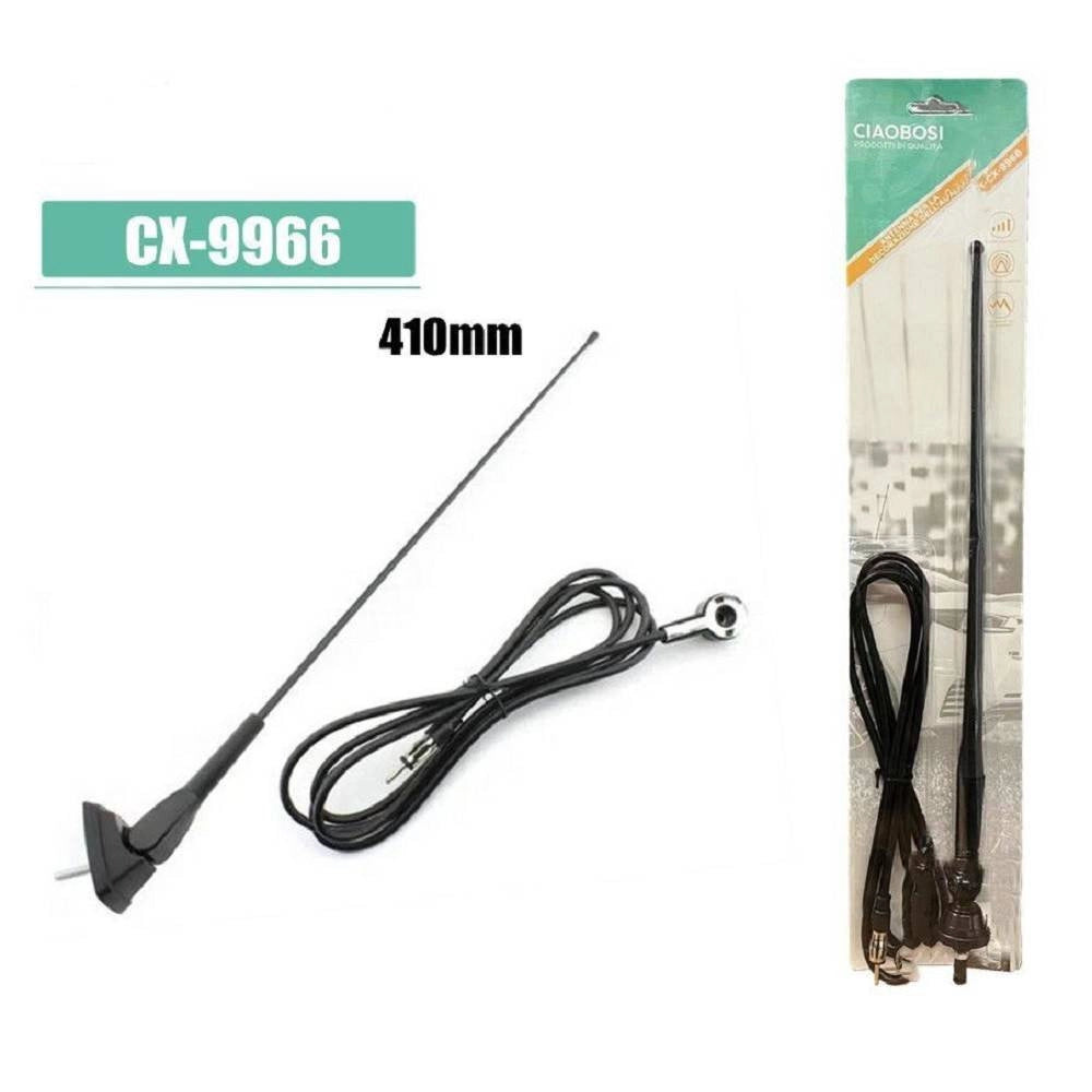 Trade Shop - Antenna Con Cavo Fm Radio Antenna Universale Tetto Auto 410mm Decorazione Cx-9966 -