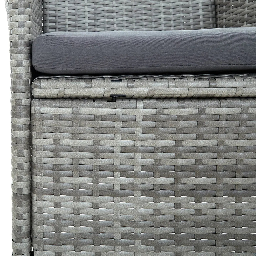 Set da Pranzo per Giardino 7 pz con Cuscini Grigio 3103597
