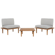 Set Divani Da Giardino Cuscini Grigi In Legno Massello Di Acacia Set Conversazione Da Esterno Moderno A 2 Posti Poltrone Con Tavolino Cuscini Grigi