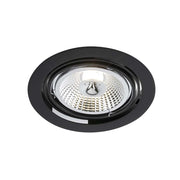 Faretto incasso tondo nero orientabile GU10 18W Shilo