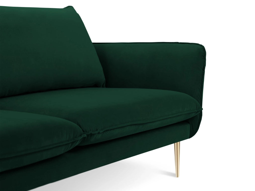 Cosmopolitan Design - Divano "Vienna" 2 posti in velluto verde bottiglia 
