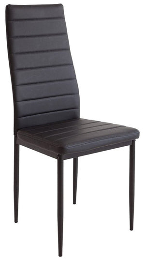 Sedia in Similpelle 42x39x97 cm  Katia Nera