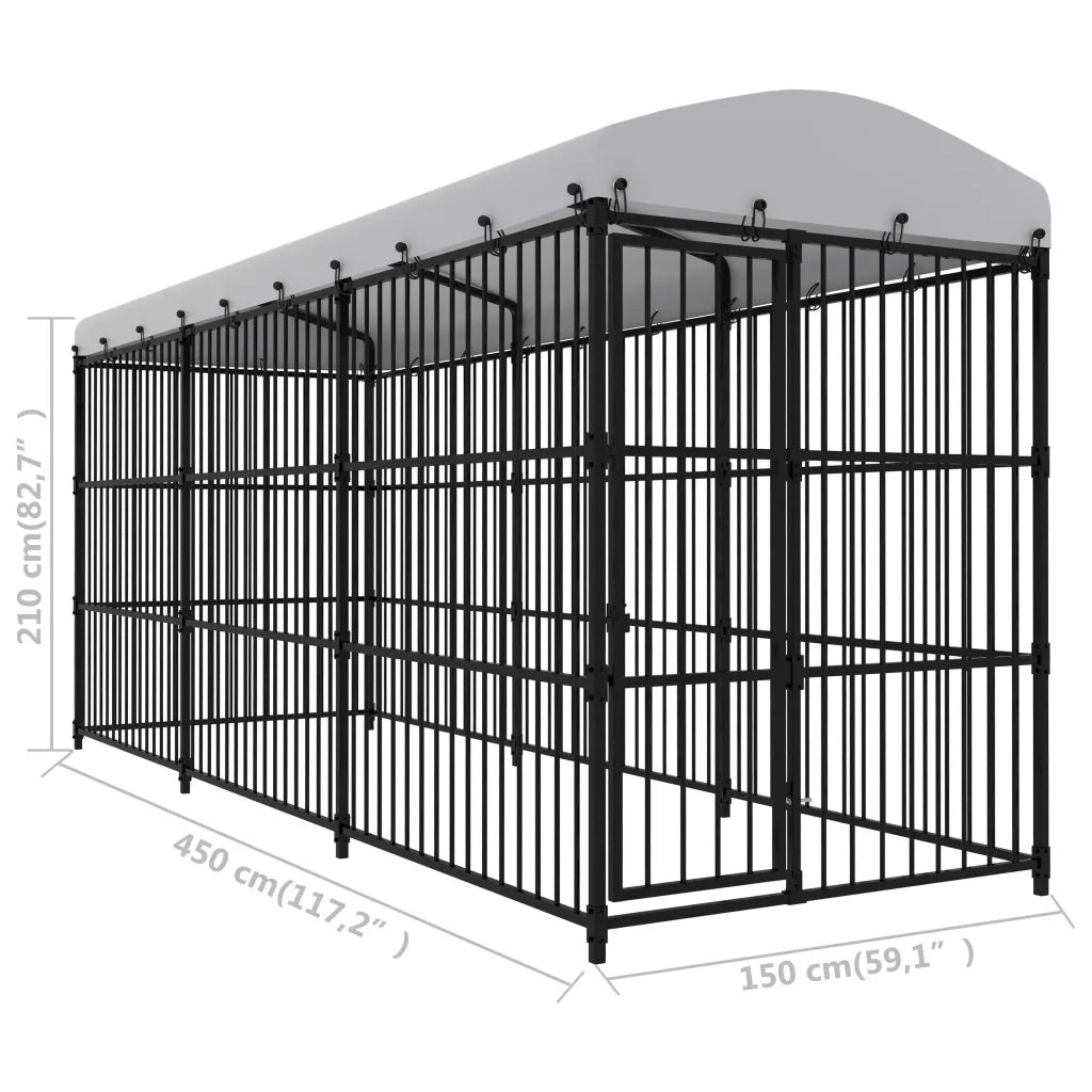 Canile da Esterno con Tetto 450x150x210 cm 170893