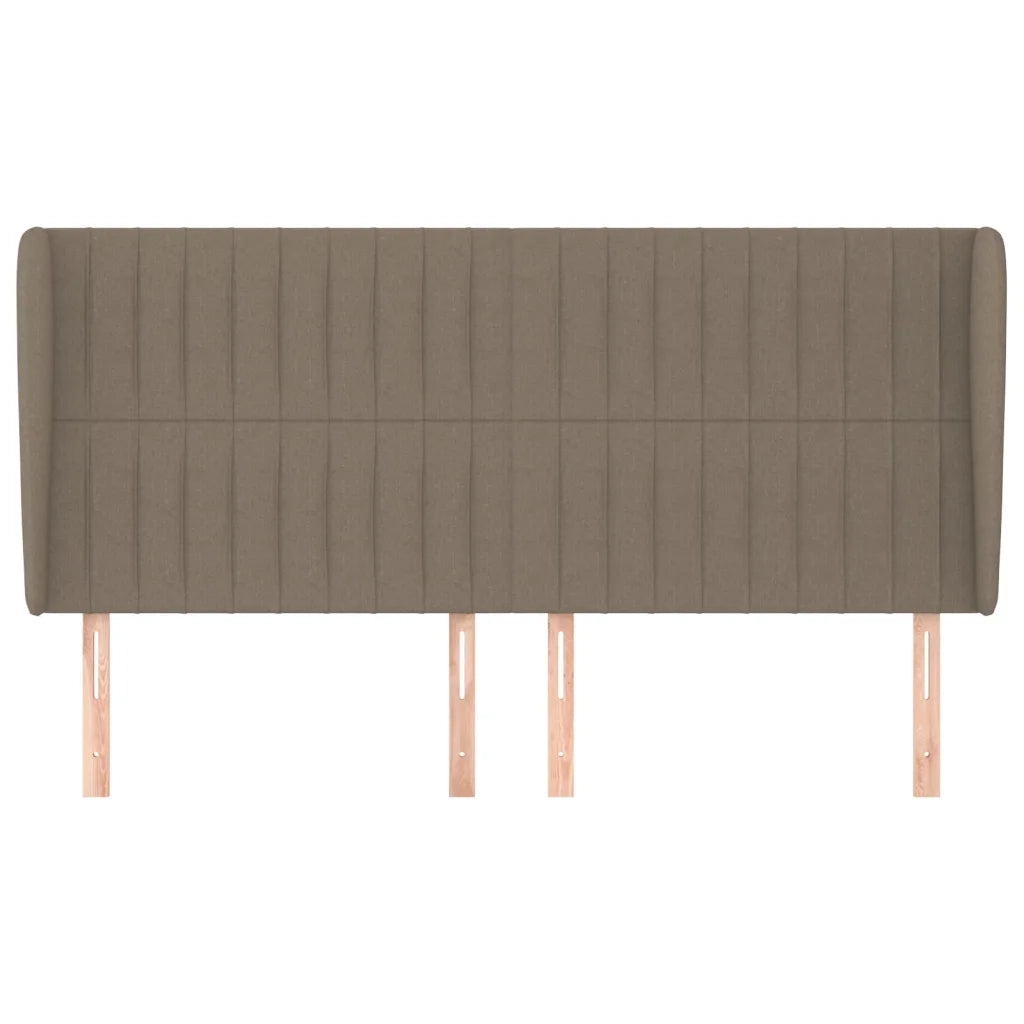 Testiera ad Orecchio Tortora 163x23x118/128 cm in Tessuto