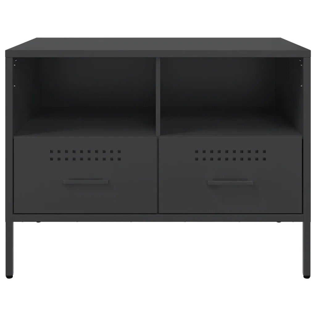 Mobile TV | Armadietto TV | Mobile Porta TV Nero 68x39x50,5 cm in Acciaio