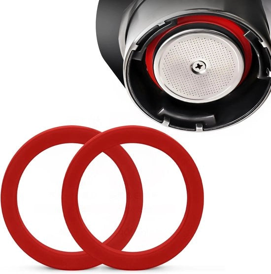 Pakkingenset a doppio 8 mm in silicone, adatto per la testa della macchina per espresso Gaggia/filtro portatile, rosso