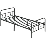 Telaio pieghevole in metallo nero per materasso 200x90 altezza 825 cm
