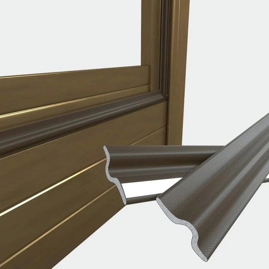 Afdichtstrip autoadesivo acqua resistente per porte e finestre - marrone - 10m