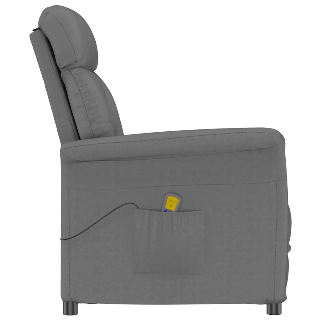 Poltrona | Sedia da massaggio Grigio scuro 96.5 x 70.5 x 95 cm Microfibra