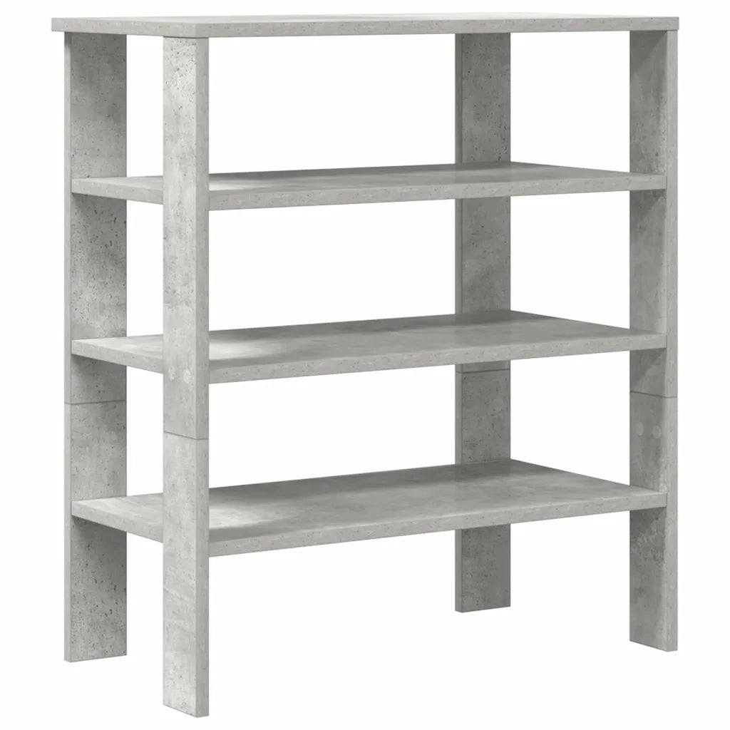 Scarpiera-Scaffale per scarpe Grigio Cemento 61x32x70 cm in Legno Multistrato