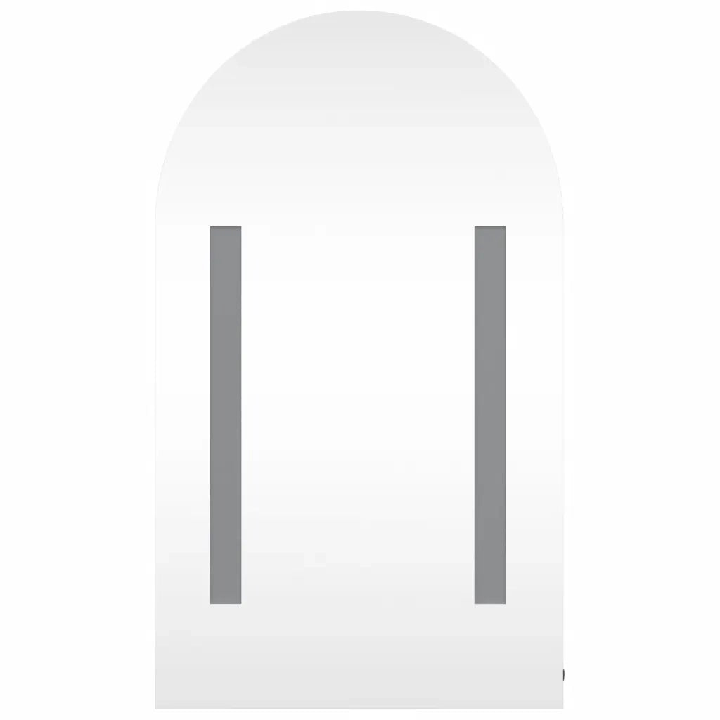 Armadietto Bagno con Specchio e LED-Mobiletto a specchio ad Arco Rovere 42x13x70 cm