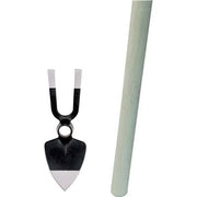 ZAPPA CUORE BIDENTE OCCHIO T 229 + MANICO ORSATTI  ACCIAIO FORGIATO/FAGGIO GR 550 MM 110X300 H.CM 130