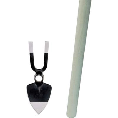 ZAPPA CUORE BIDENTE OCCHIO T 229 + MANICO ORSATTI  ACCIAIO FORGIATO/FAGGIO GR 550 MM 110X300 H.CM 130