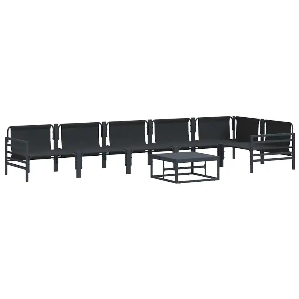 vidaXL Set Divano da Giardino 7 pcs Antracite Acciaio