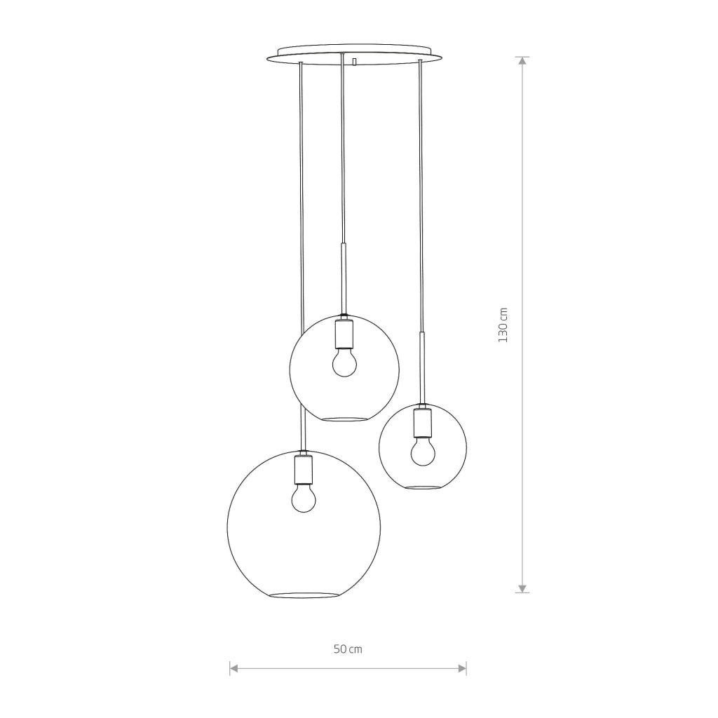 Lampadario a sospensione Nowodvorski Sphere Ø50 3xE27