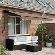 Tenda retrattile Tortora 3,5 x 2,5 m Poliestere e Alluminio 3425999